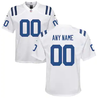 youth nike indianapolis colts white custom game jersey_pi38